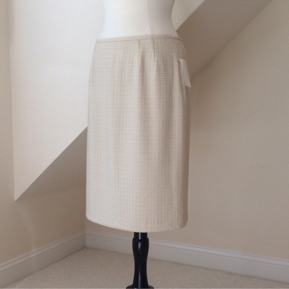 Tahari Cream Pencil Skirt